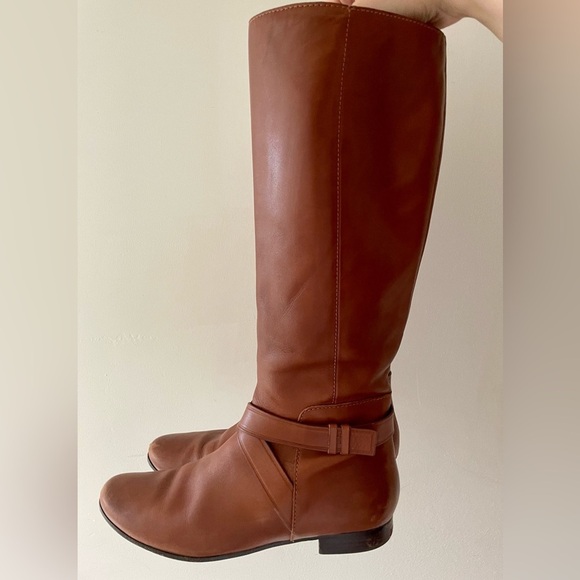 Cole Haan Shoes - Cole Haan Russell Sequoia Brown Leather Designer Tall Knee High Riding Boots 7.5
